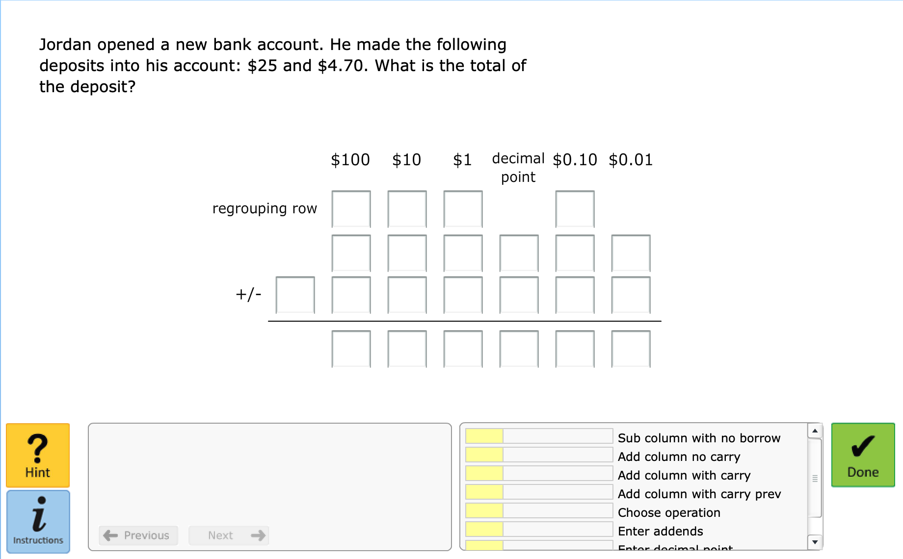 6.07 Decimal Addition and Subtraction I 6.07 Decimal Addition and Subtraction I