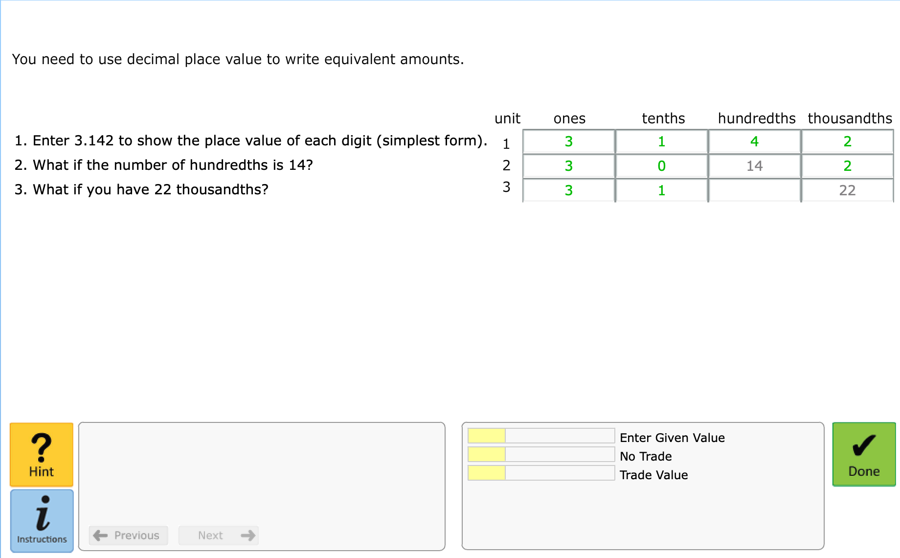 6.10 Decimal Place Value III 6.10 Decimal Place Value III