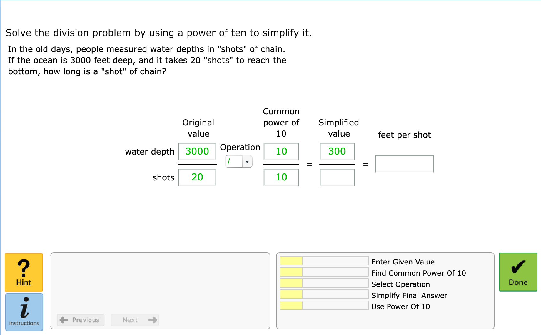6.15 Using Powers of 10 to Simplify Division 6.15 Using Powers of 10 to Simplify Division