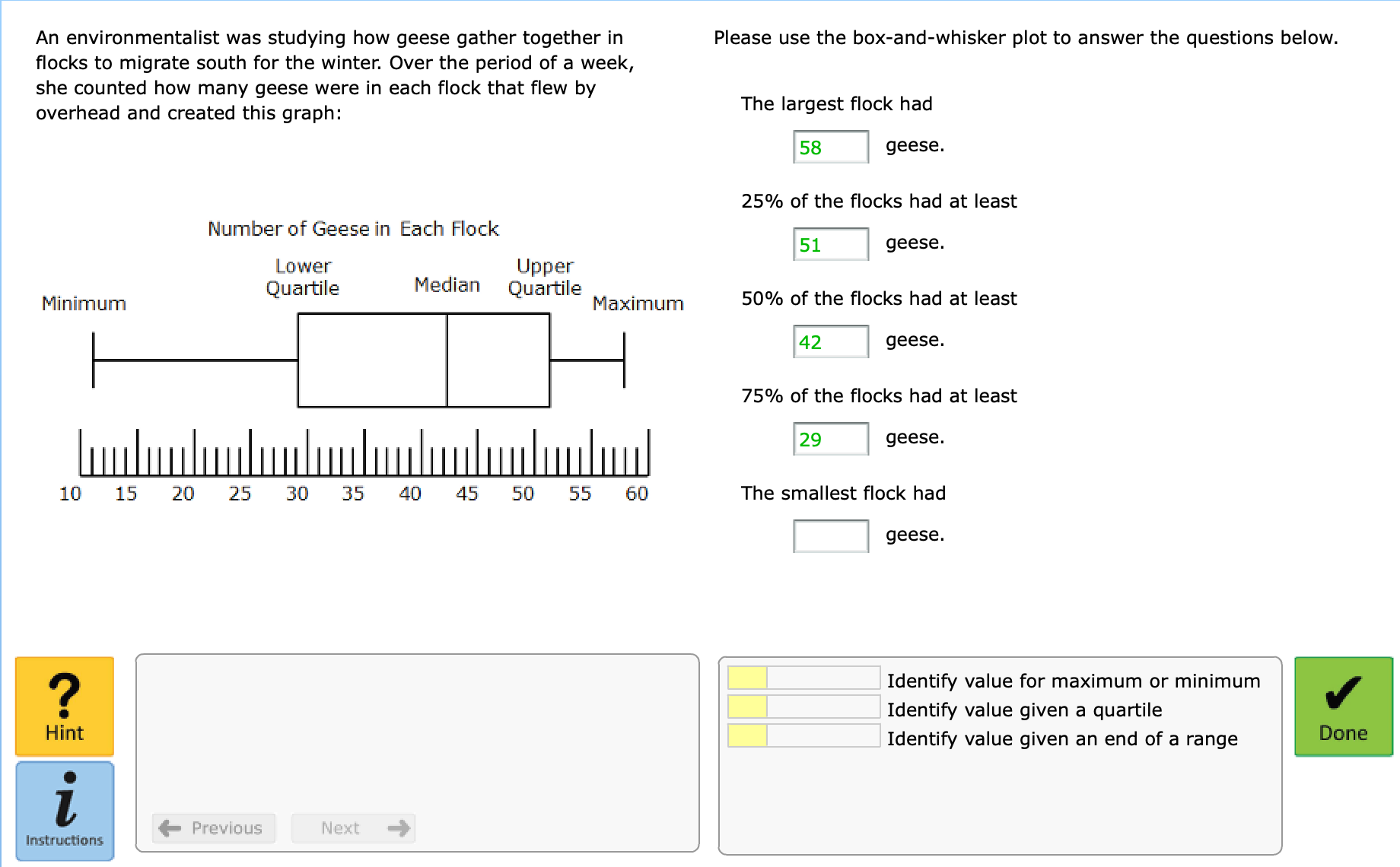 8.26 Interpreting Box-and-Whisker Graphs 8.26 Interpreting Box-and-Whisker Graphs