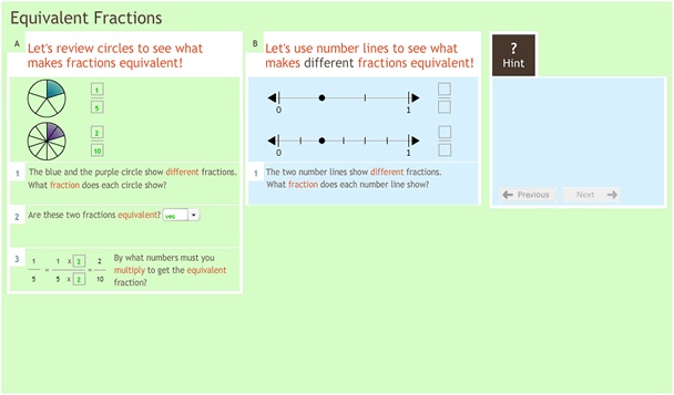 Finding equivalent fractions