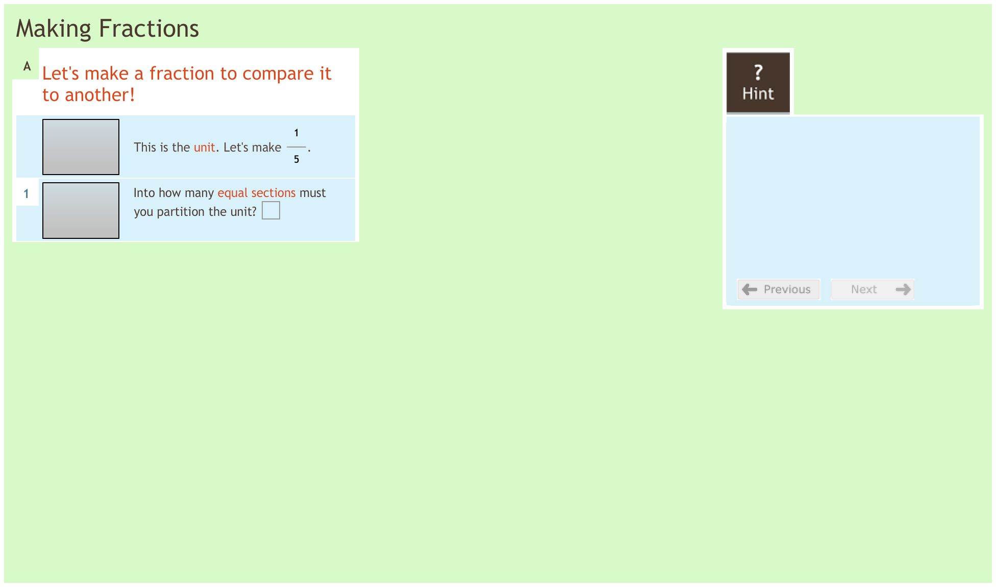 Fractions 1.2 Making fractions Fractions 1.2 Making fractions
