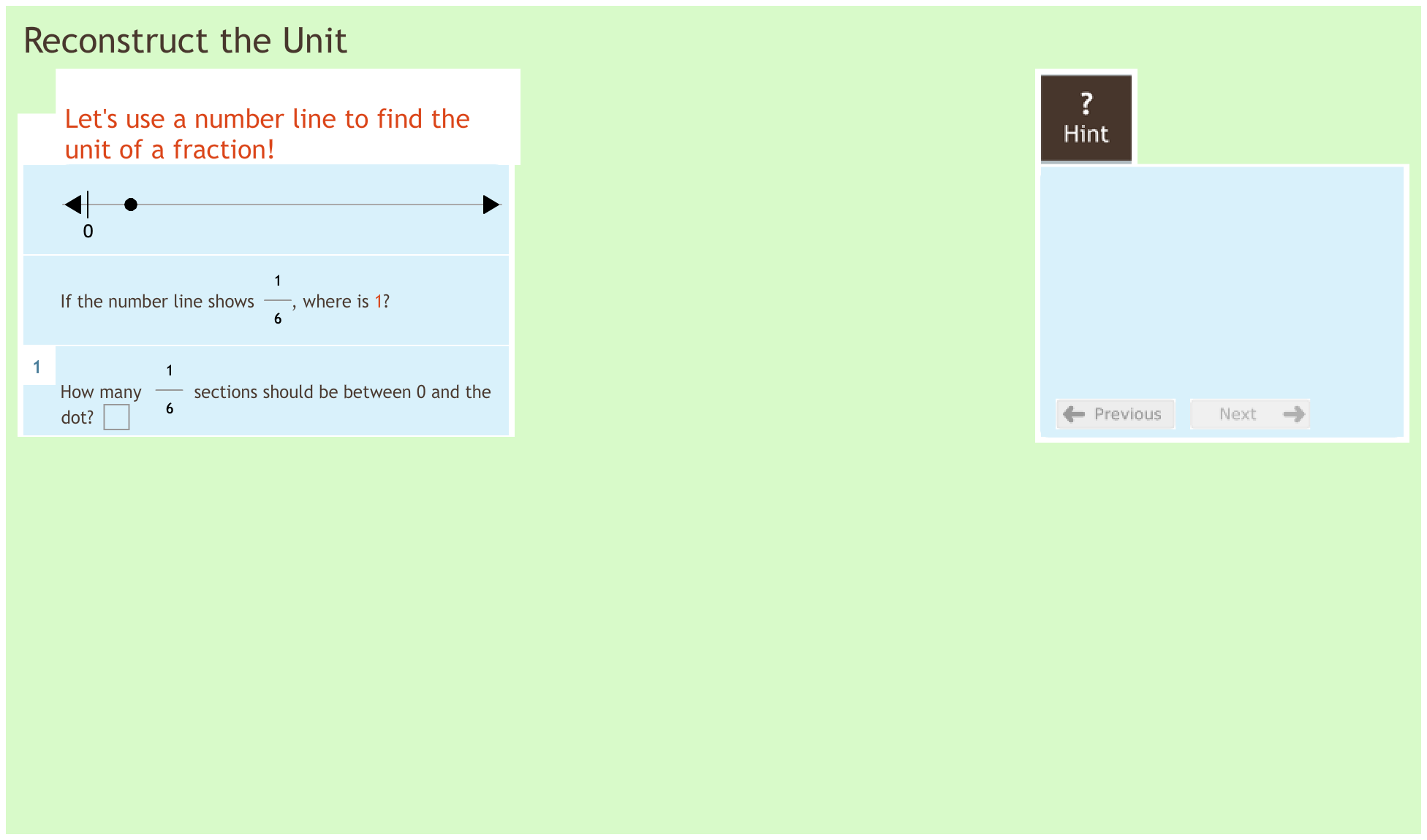 Fractions 1.3 Reconstructing the unit Fractions 1.3 Reconstructing the unit