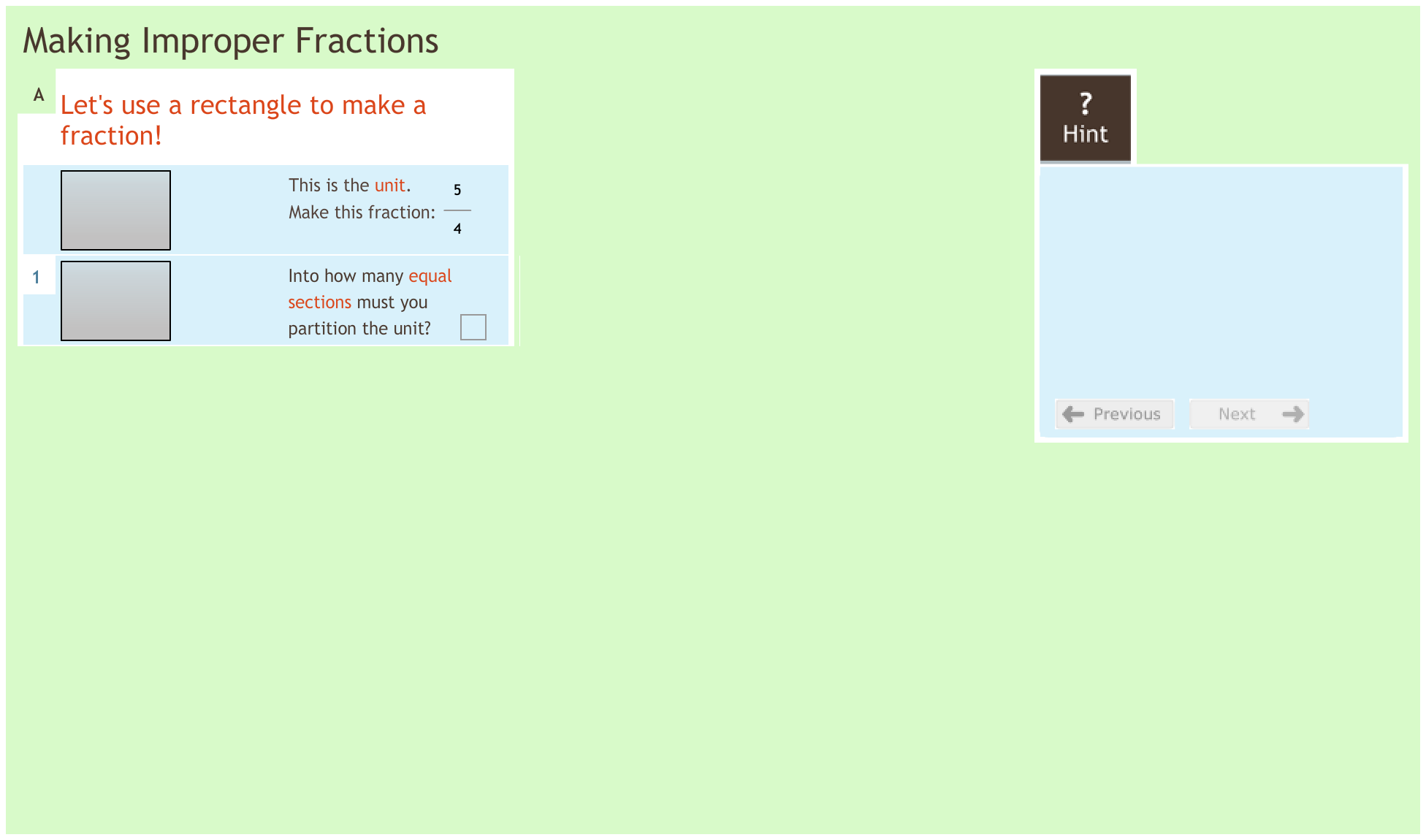 Fractions 1.5 Making improper fractions Fractions 1.5 Making improper fractions