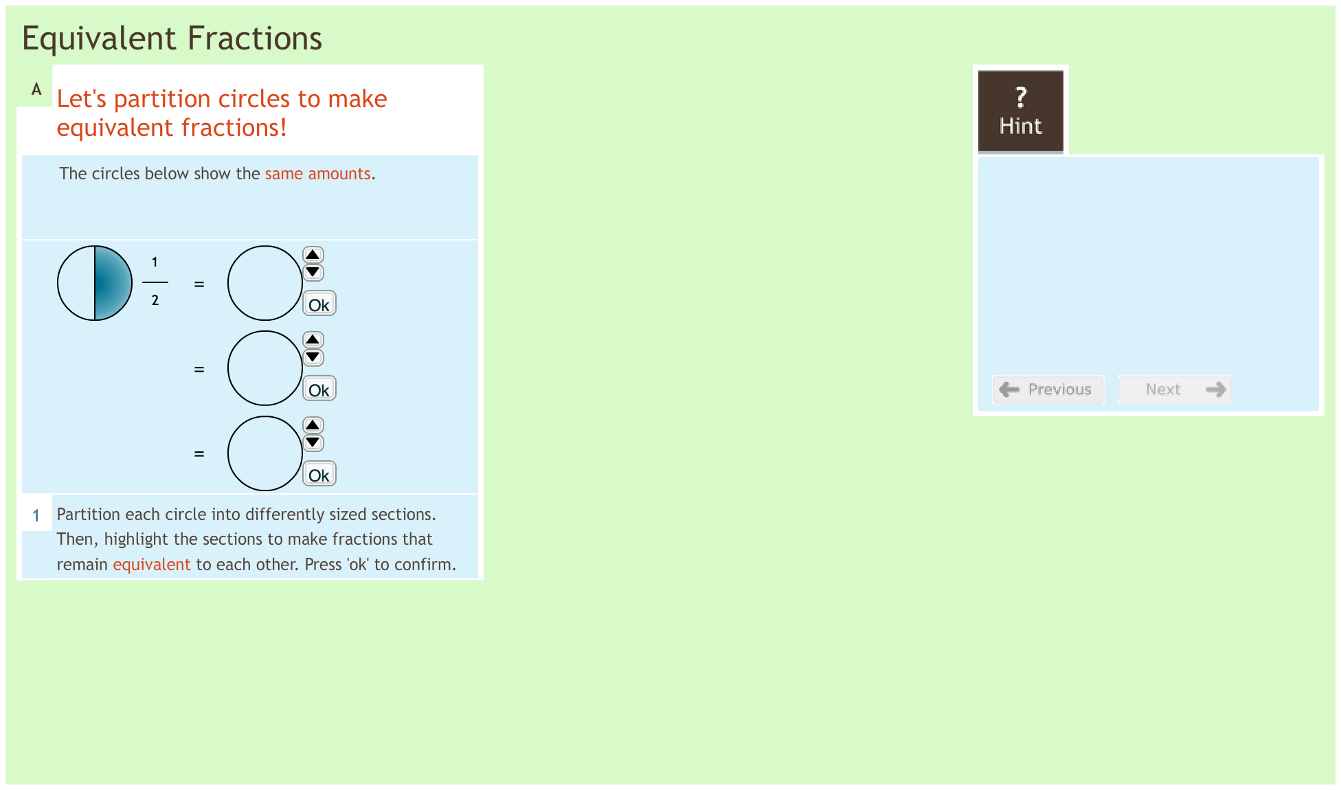 Fractions 1.7 Equivalence procedural Fractions 1.7 Equivalence procedural