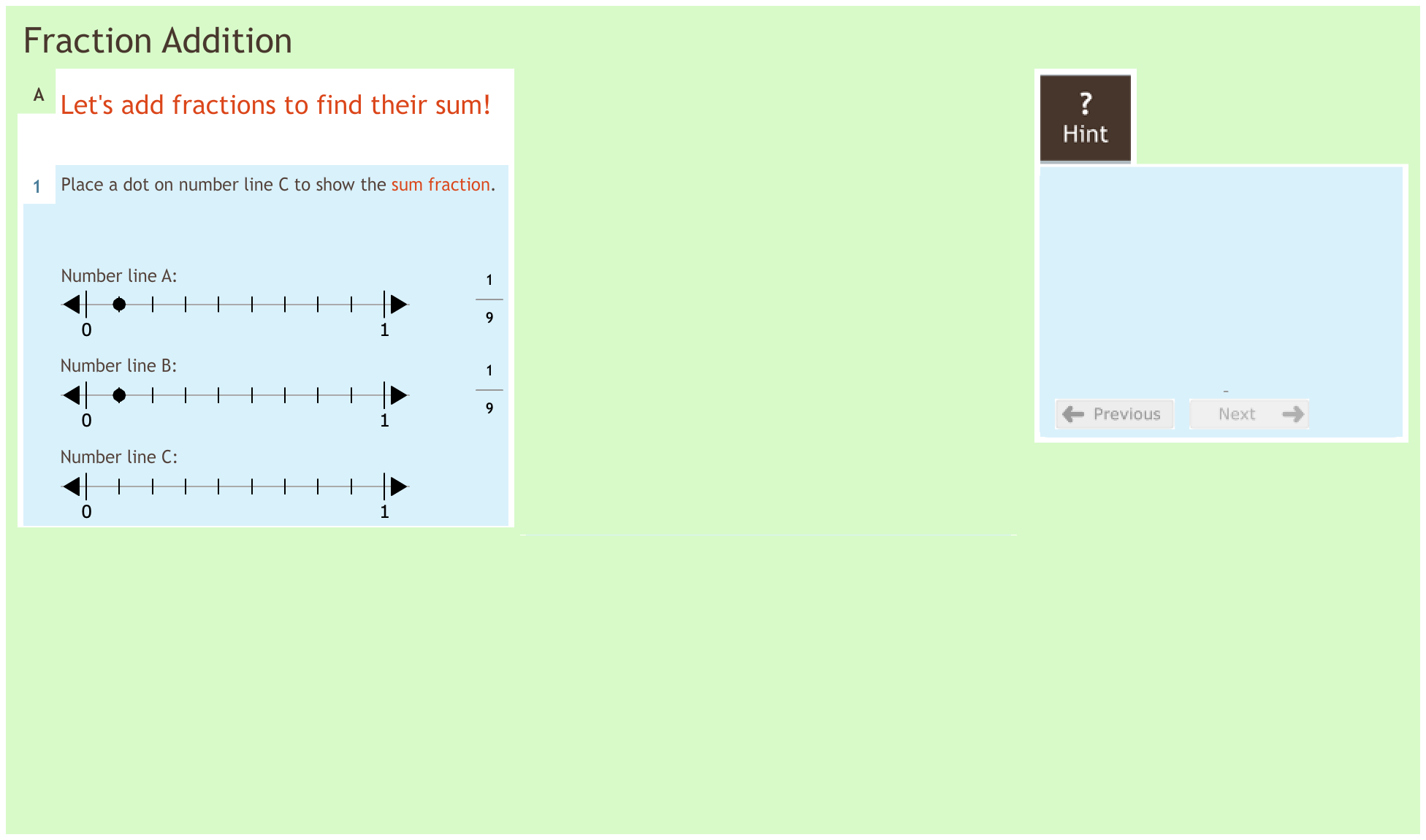 Fractions 1.9 Addition Fractions 1.9 Addition
