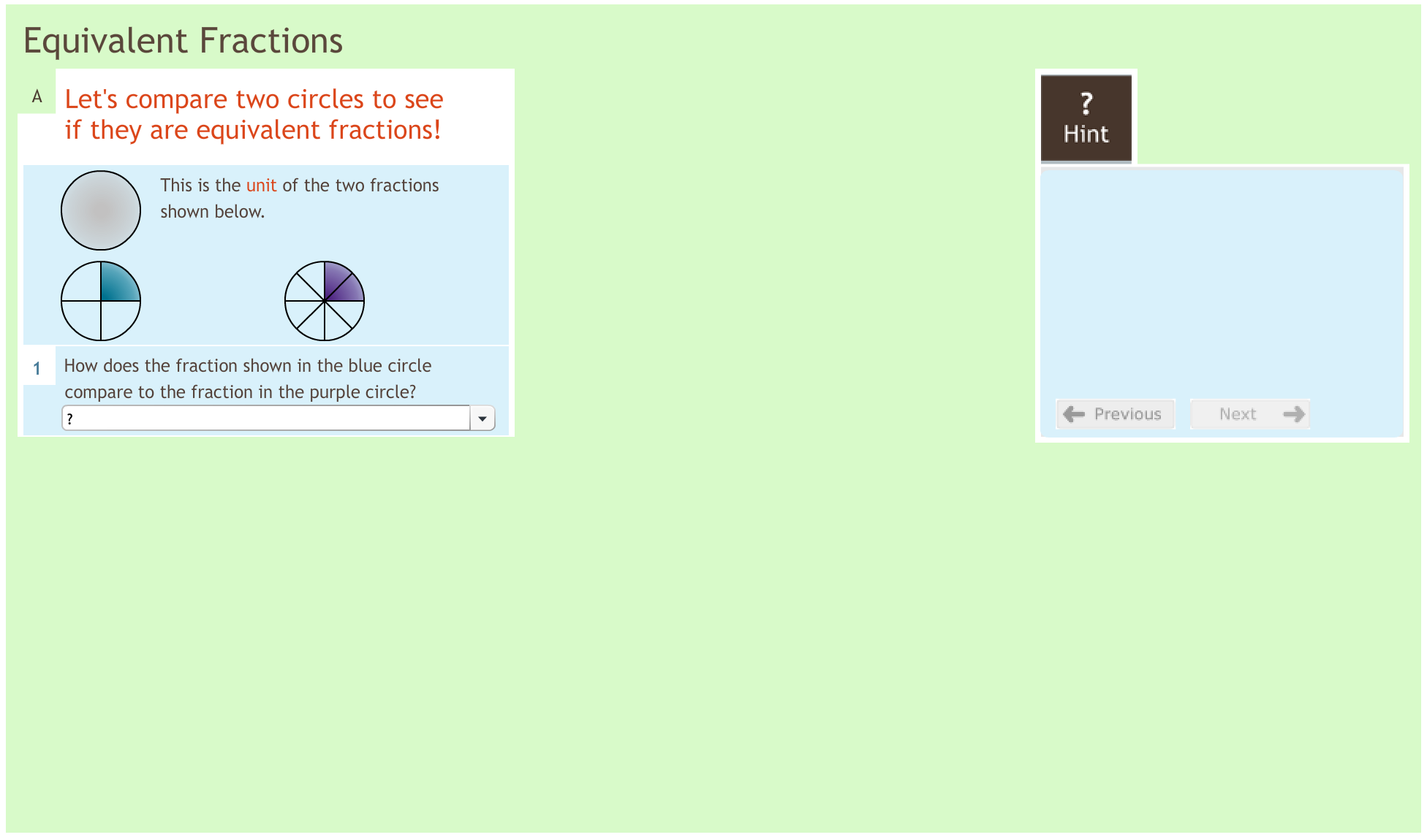 Fractions 2.6 Equivalence conceptual Fractions 2.6 Equivalence conceptual