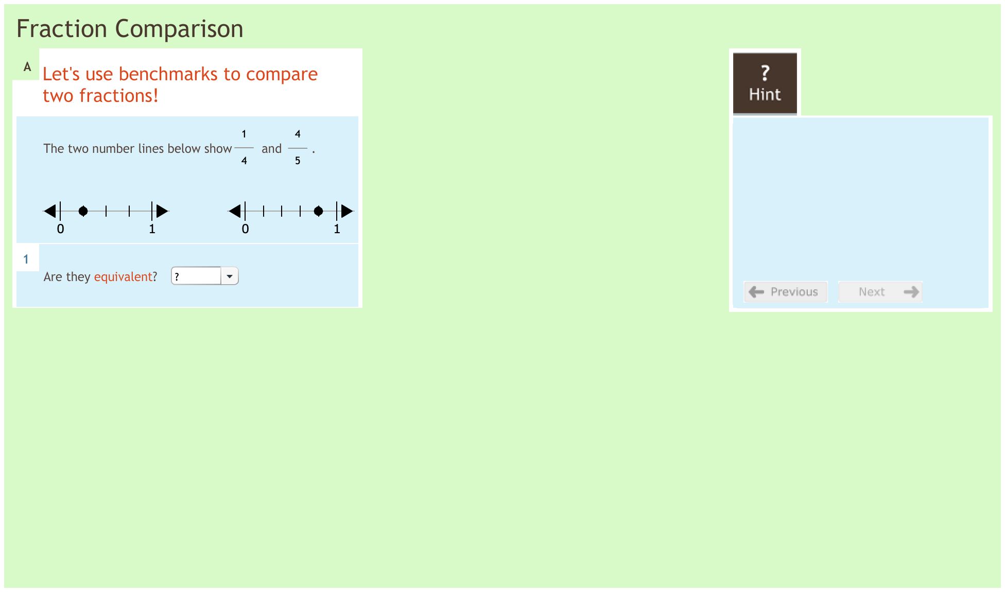 Fractions 2.8 Comparison Fractions 2.8 Comparison