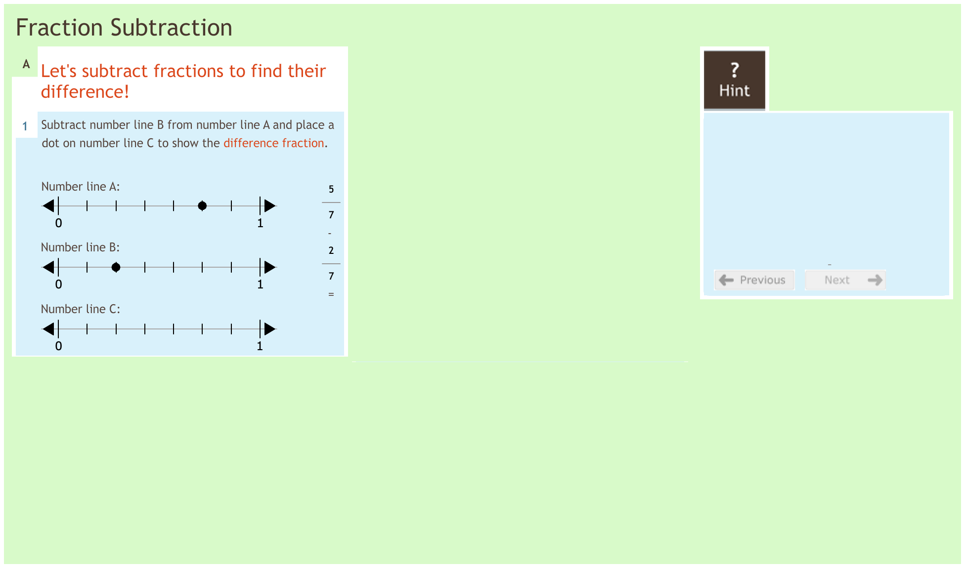 Fractions 3.10 Subtraction Fractions 3.10 Subtraction